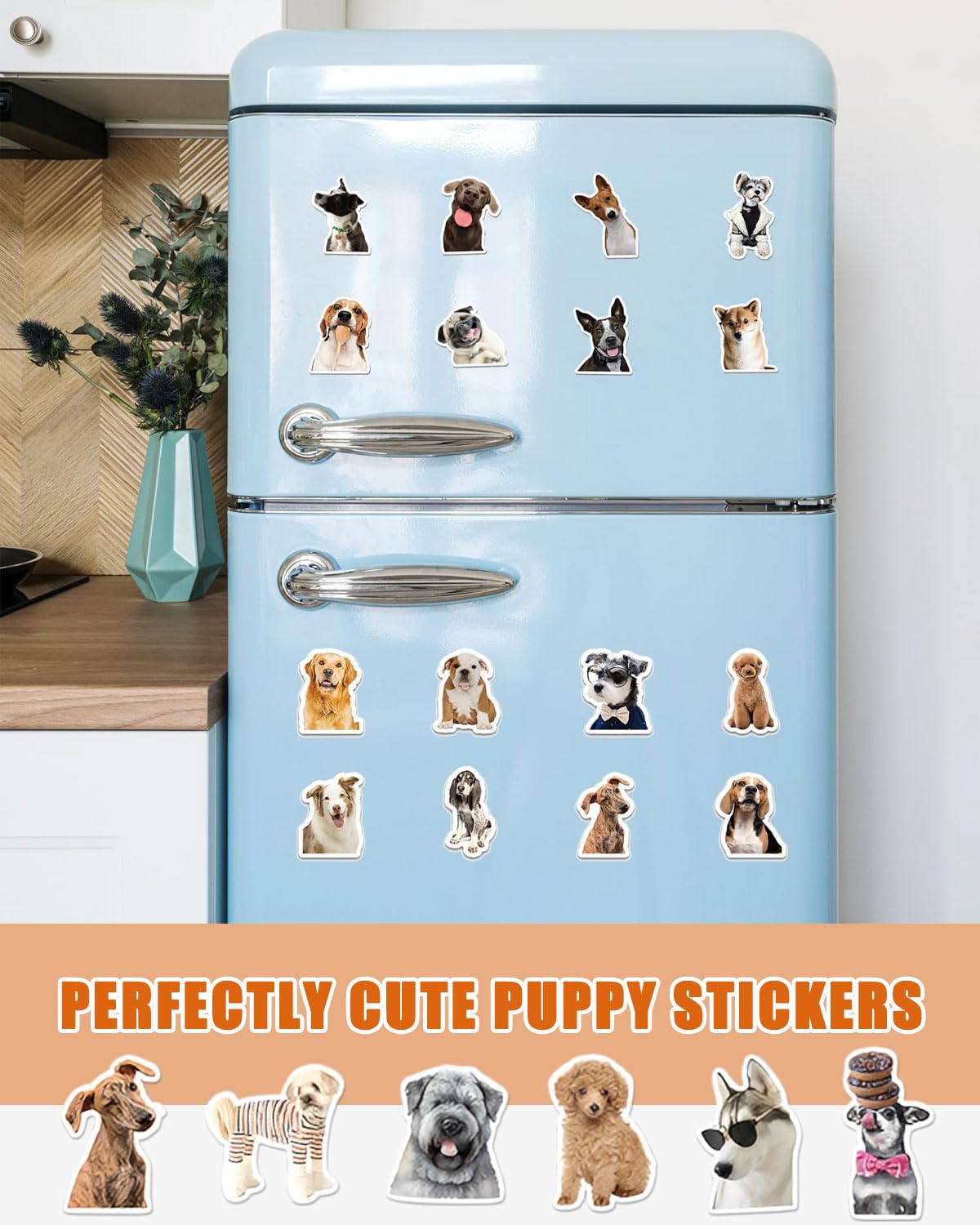 Set di adesivi divertenti, 50pcs simpatici adesivi per cani,adesivi in vinile impermeabili,decalcomanie estetiche per gli amanti dei cani,bottiglia d'acqua,album di ritagli