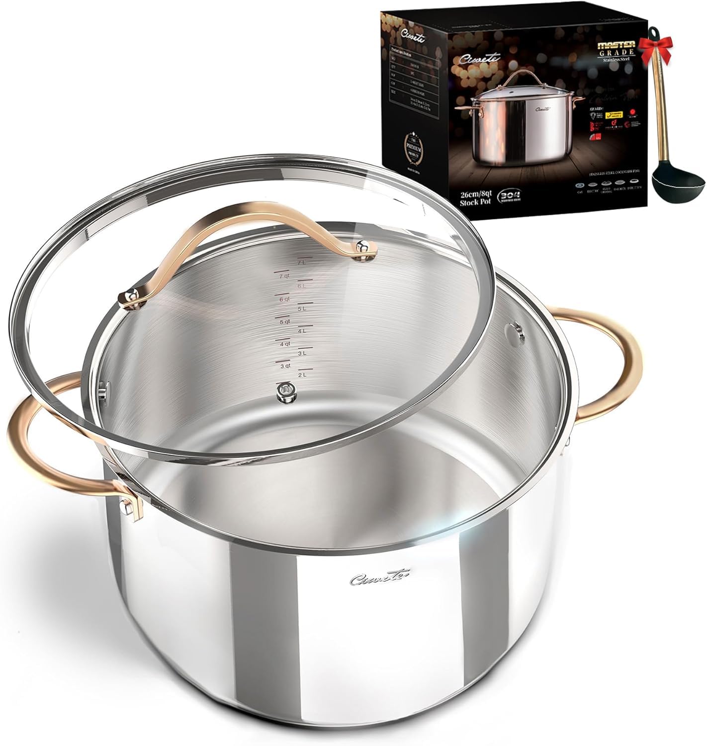 Ciwete 8 Quart Stock Pot