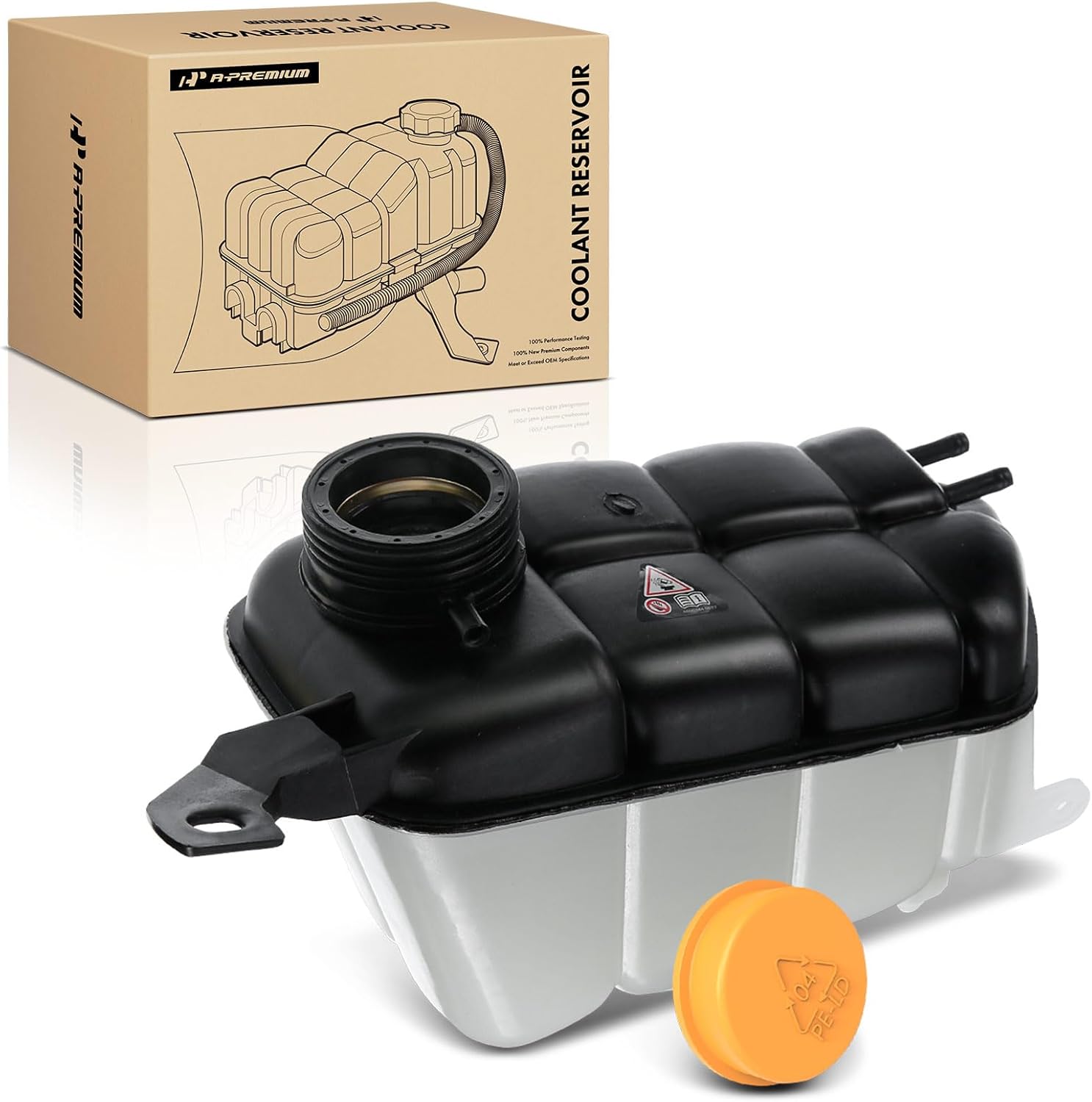 A-Premium Engine Coolant Overflow Recovery Reservoir Tank Compatible with Mercedes-Benz CL500 2000-2006, CL600 2001-2006, CL55 AMG 2001-2002, G550, S350, S430, S500, S600, S55, Petrol - Front Side