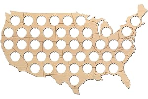 43-States USA Beer Cap Map