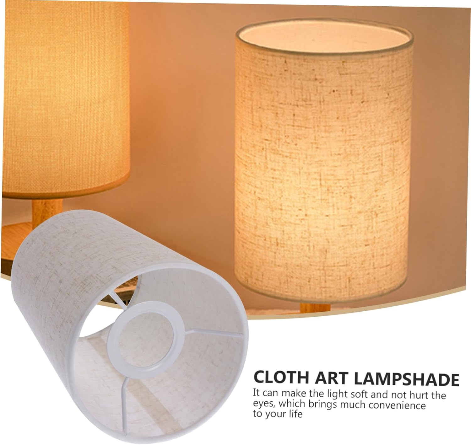 DOITOOL 2pcs Fabric Lampshade Bedroom Linen Ceiling Light Decor Creative Lamp Shade Vintage Decor Chandelier Light Shade Pleated Home Shades Retro Living ation Cloth