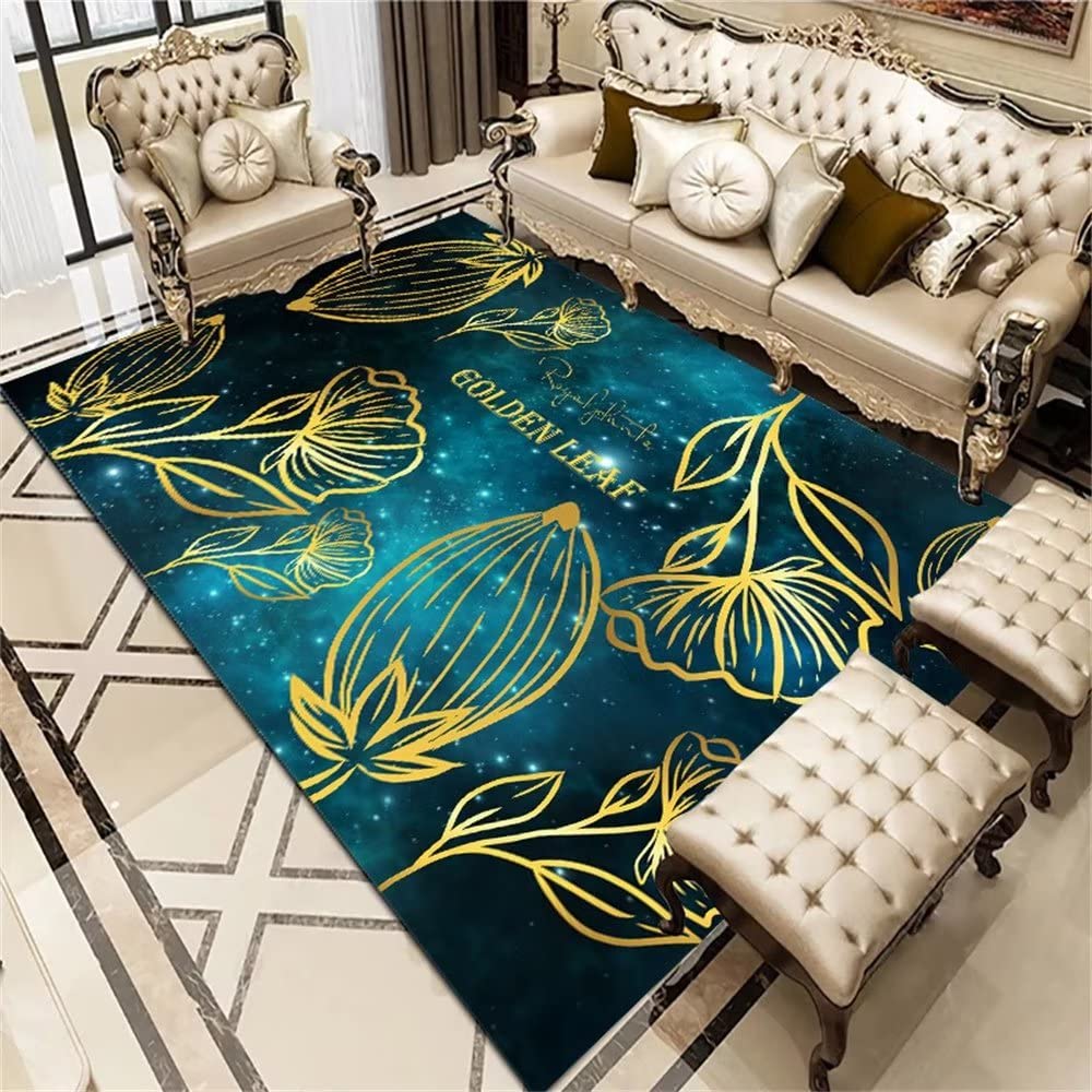 Tapis de chambre vert 160x230 cm moderne et doux pour maison
