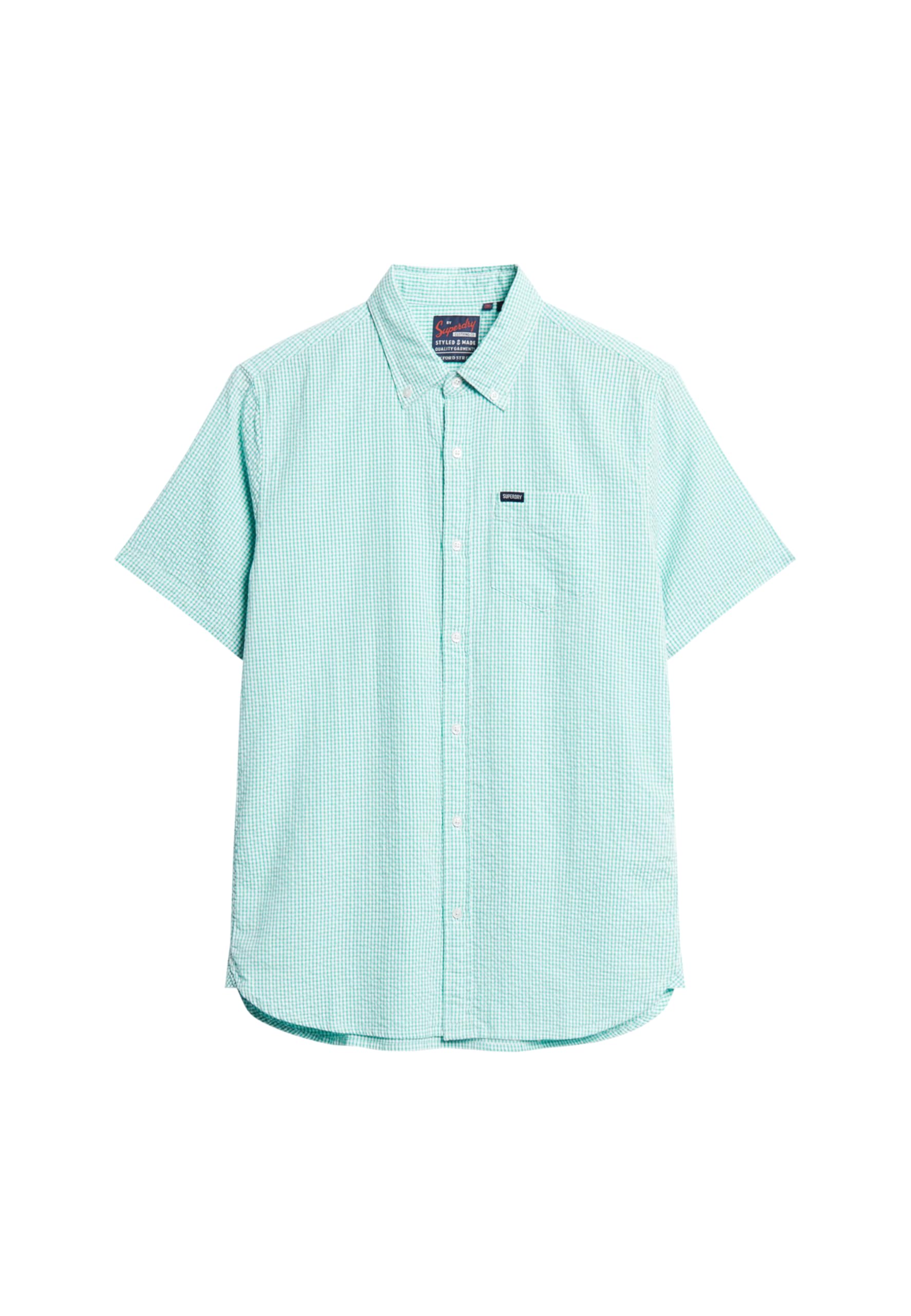Superdry Men's Seersucker Short Sleeve Shirt XXL