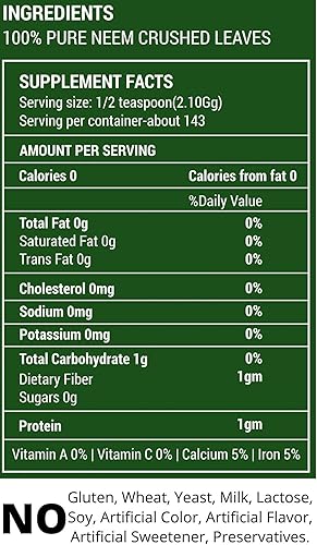 Miniatura 6 de Hojas de neem trituradas (no en polvo), bueno para hacer té fresco de hojas de neem 4 paquetes de 10.58 oz (42.3 onzas), suplementos herbales -