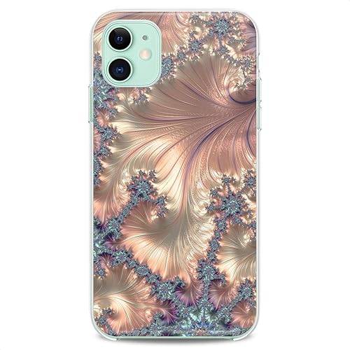 Miniatura 9 de Funda de TPU compatible con iPhone 16e 15 14 13 12 11 Pro Max Plus Mini Xs Xr X 8 7 6 5 SE Cute Art Fractals Golden Clear Phone Impresionante Patrón