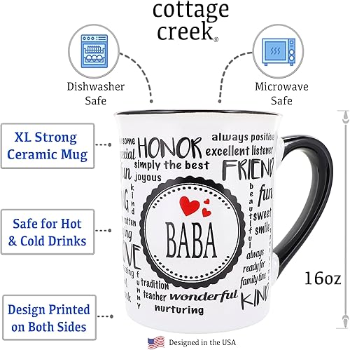 Miniatura 2 de Baba - Taza de café de cerámica de 16 onzas para abuela, regalos de Navidad para mujeres, mema, mamá, nana, decoración de la casa