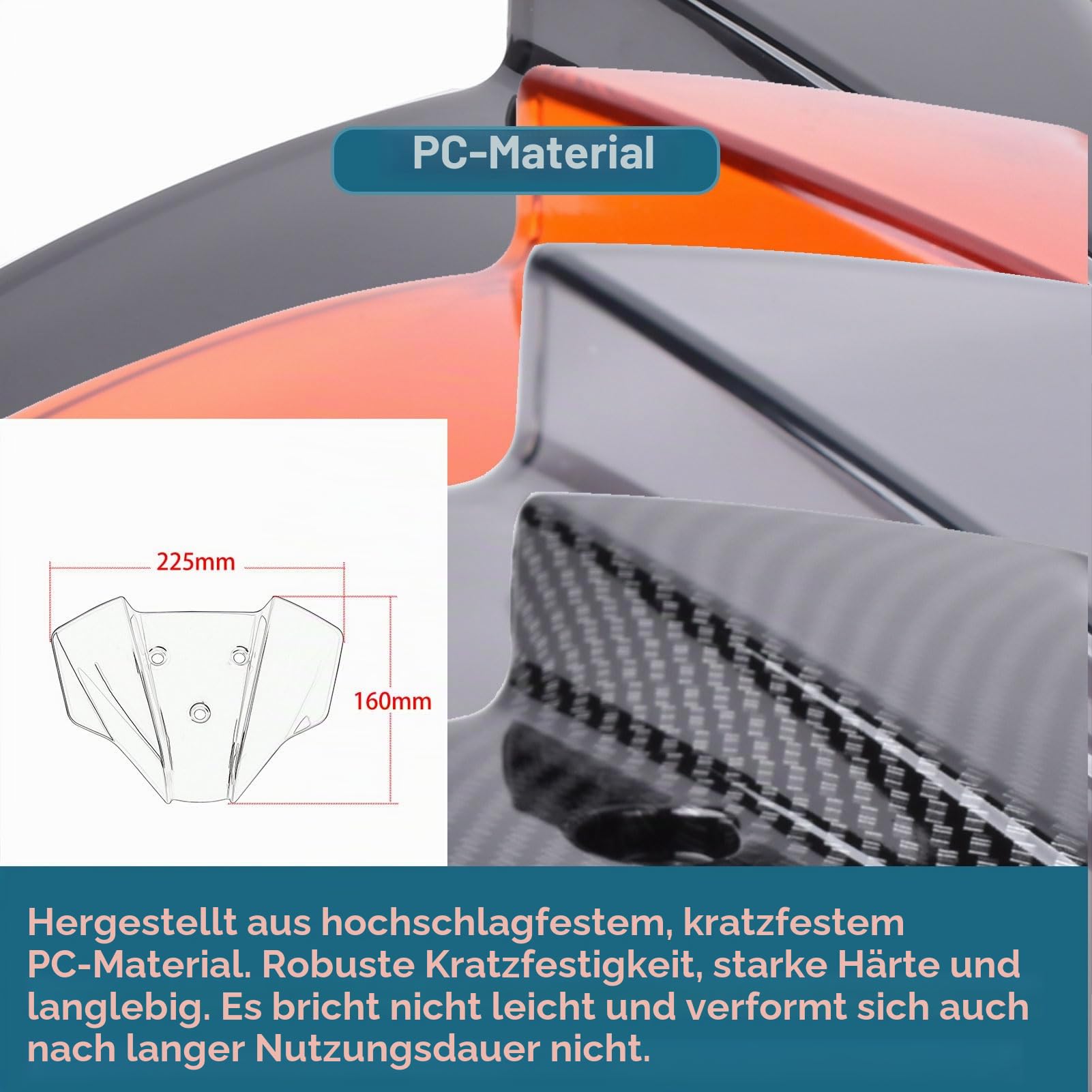 Motorrad Windschutzscheibe Windschutz Windabweiser Flyscreen Frontverkleidung Visier Visier fit for K&T&M 1290 SUPER Duke R 20-24 1290 SUPER Duke RR21-24/EVO 22-24 (Schwarzer Rauch)