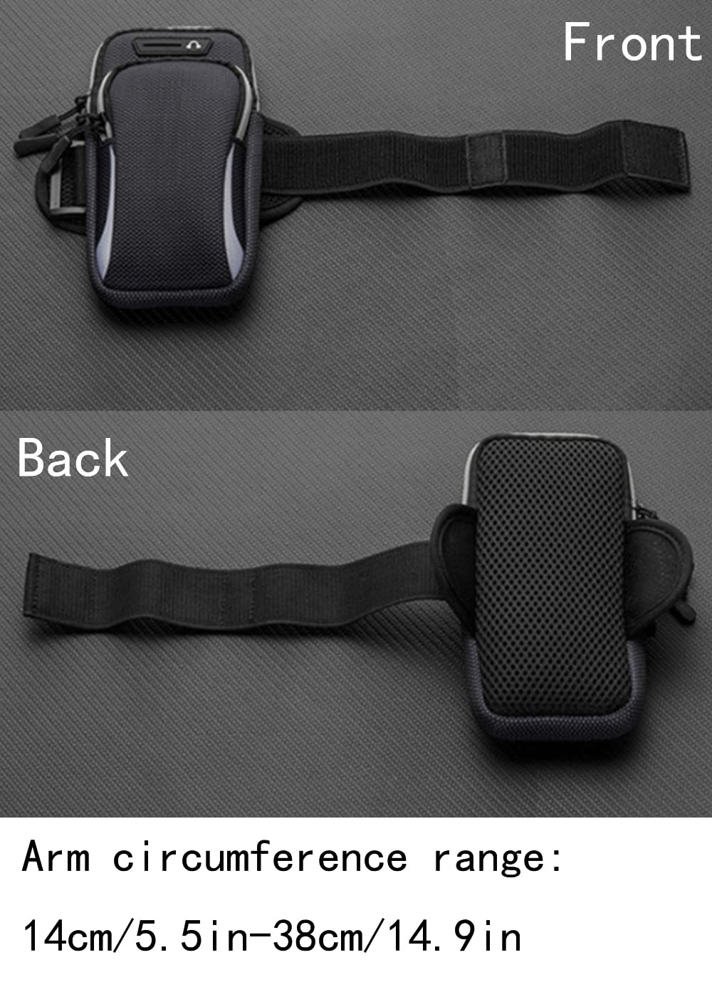 YAQUNICER Borsa per telefono con fascia da braccio sportiva impermeabile per ciclismo all'aperto Run Fitness Arm Pack-A Grigio YAQUNICER Borsa per telefono con fascia da braccio sportiva impermeabile per ciclismo all'aperto Run Fitness Arm Pack-A Grigio