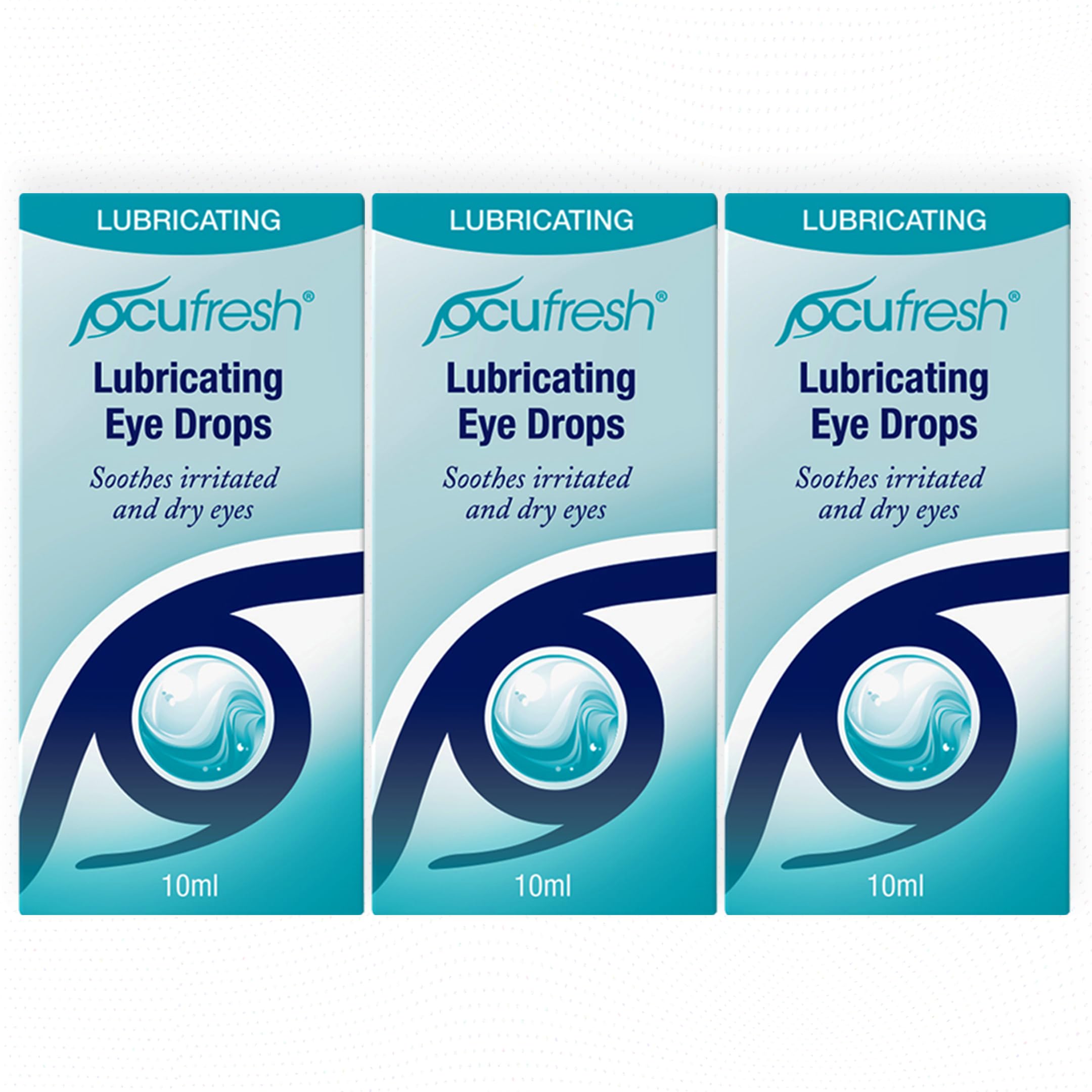 OcufreshEye Drops | Treatment to Refresh and Relieve Tired & Dry Eyes | Lubricating Eye Drops for Irritated Eyes | 10mL - Pack of 3