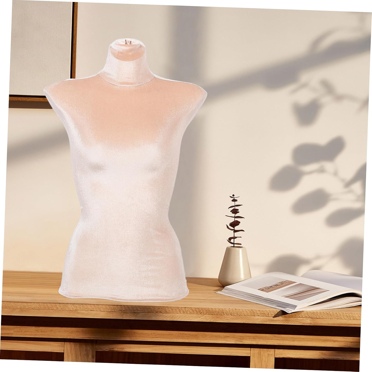 Fashion Mannequin Velour Cloth Cover Female Dress Form Model Washable Decorative Half Body Display