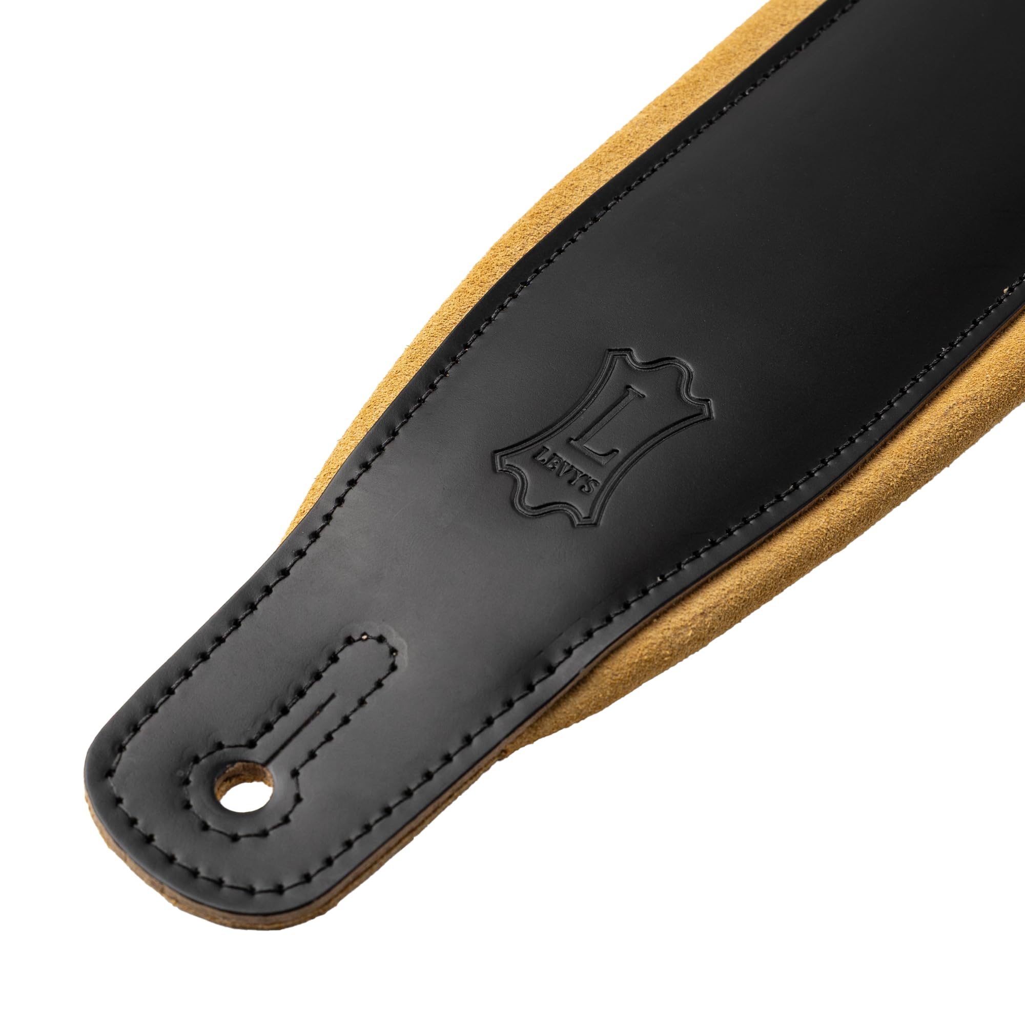 Levy's Leathers Deluxe pasek do gitary z zamszu, czarny (M26SPD-BLK-TAN)