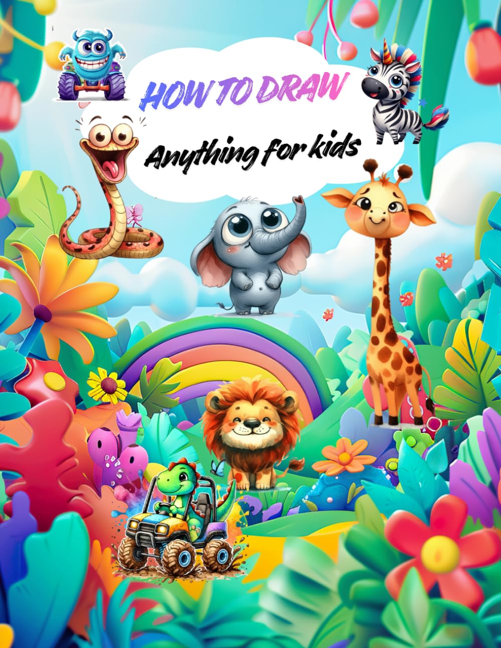 How to Draw Anything for kids: 70 Cute Step-by-Step Drawing Stuff Amazing Food, Animals, Cars, and Much More!