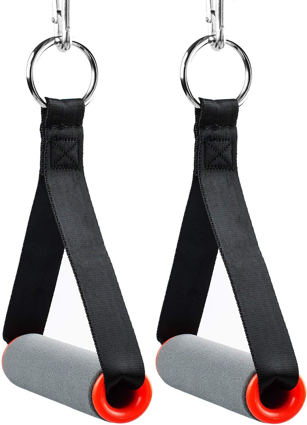 Doestyle Ultra Heavy Duty Resistance Band Handles (1 Pair) Exercise Handles with Solid ABS Cores, Comfortable Extra Wide Foam Grips, Stainless Steel O-Rings, Perfect Handles for Bodybuilding