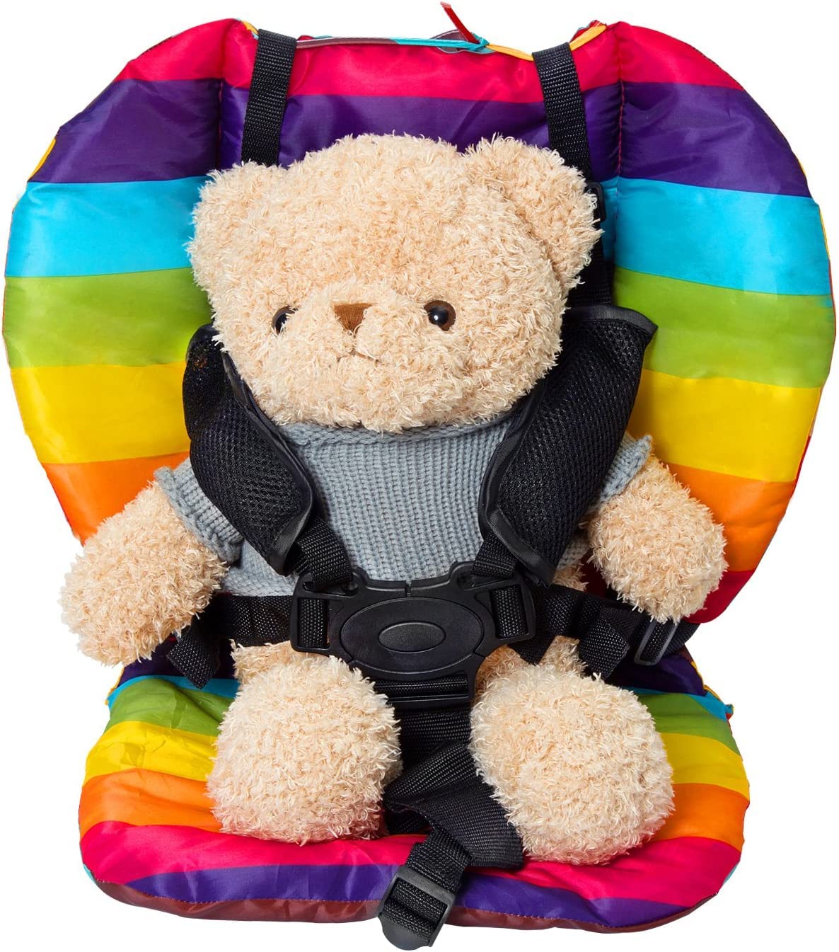 HBselect Cintura di Sicurezza per Bambini, 5 Punti Imbracatura per Passeggino Cinghia Sicurezza Regolabile Universale per Seggiolone Passeggino Carrozzina (Nero)