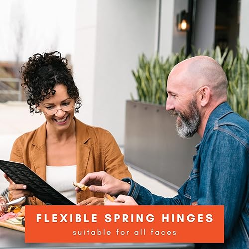 Miniatura 5 de Gafas de lectura de aire plegables planas con tecnología patentada de bisagra rodante y estuche compacto para mujeres y hombres