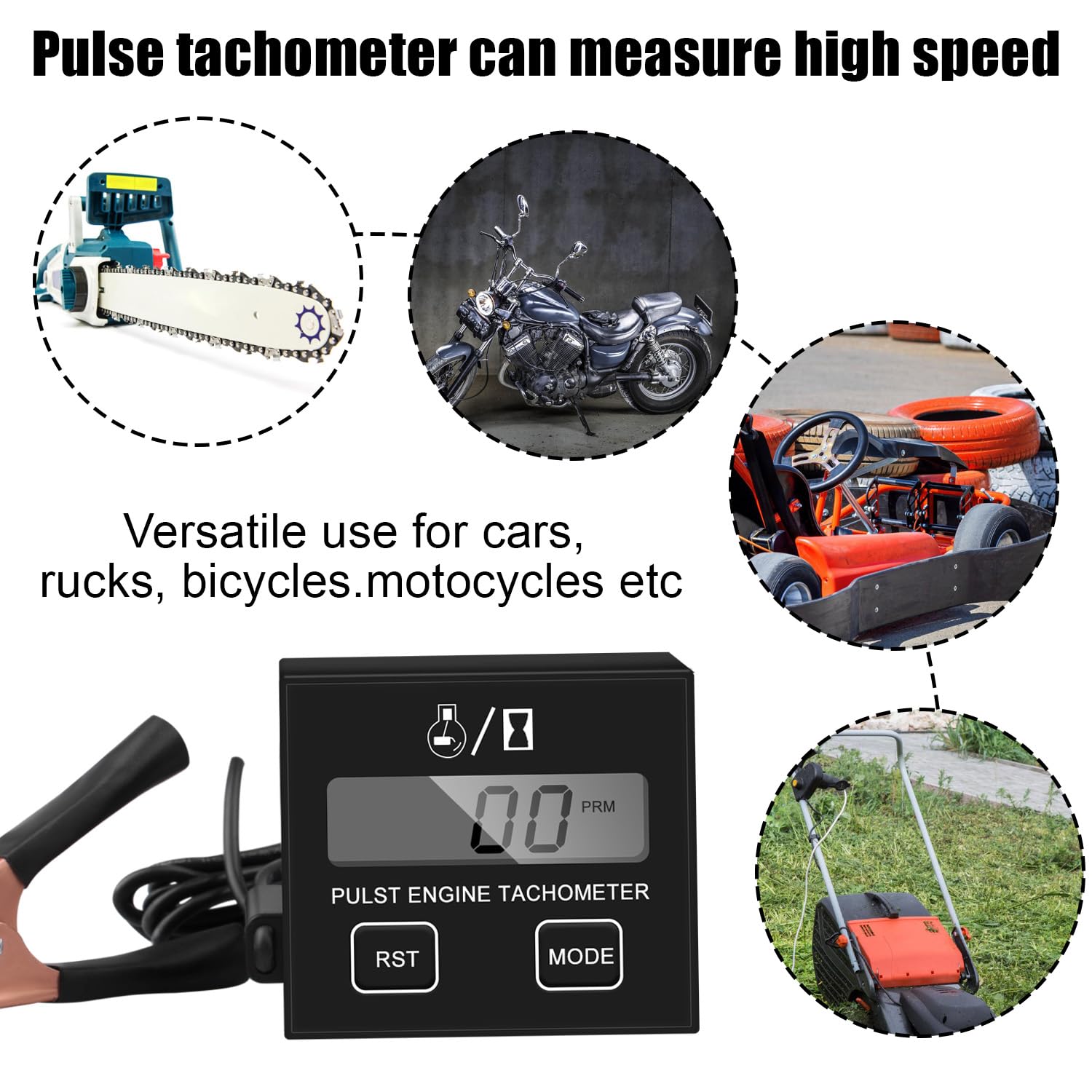 Digitale Snelheidsmeter, 2-takt Motorzaag, Benzinemotor, Grasmaaier, Clip- toerenteller, Kettingzaag, Hoge Kettingzagen, Motorfietsen, Inductief