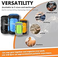 Vista 6 de Frelaxy - Bolsa de compresión con 40% más de almacenamiento Saco de dormir de compresión con capacidad de 11 L, 18 L, 30 L y 45 L, resistente al
