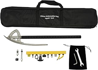 Car Fender Repair Tools, Angle Adjustable Auto Car Dent Remover Kit, Stainless Steel Auto Fender Damage Repair Tool Kit with Storage Bag, M8 Thread