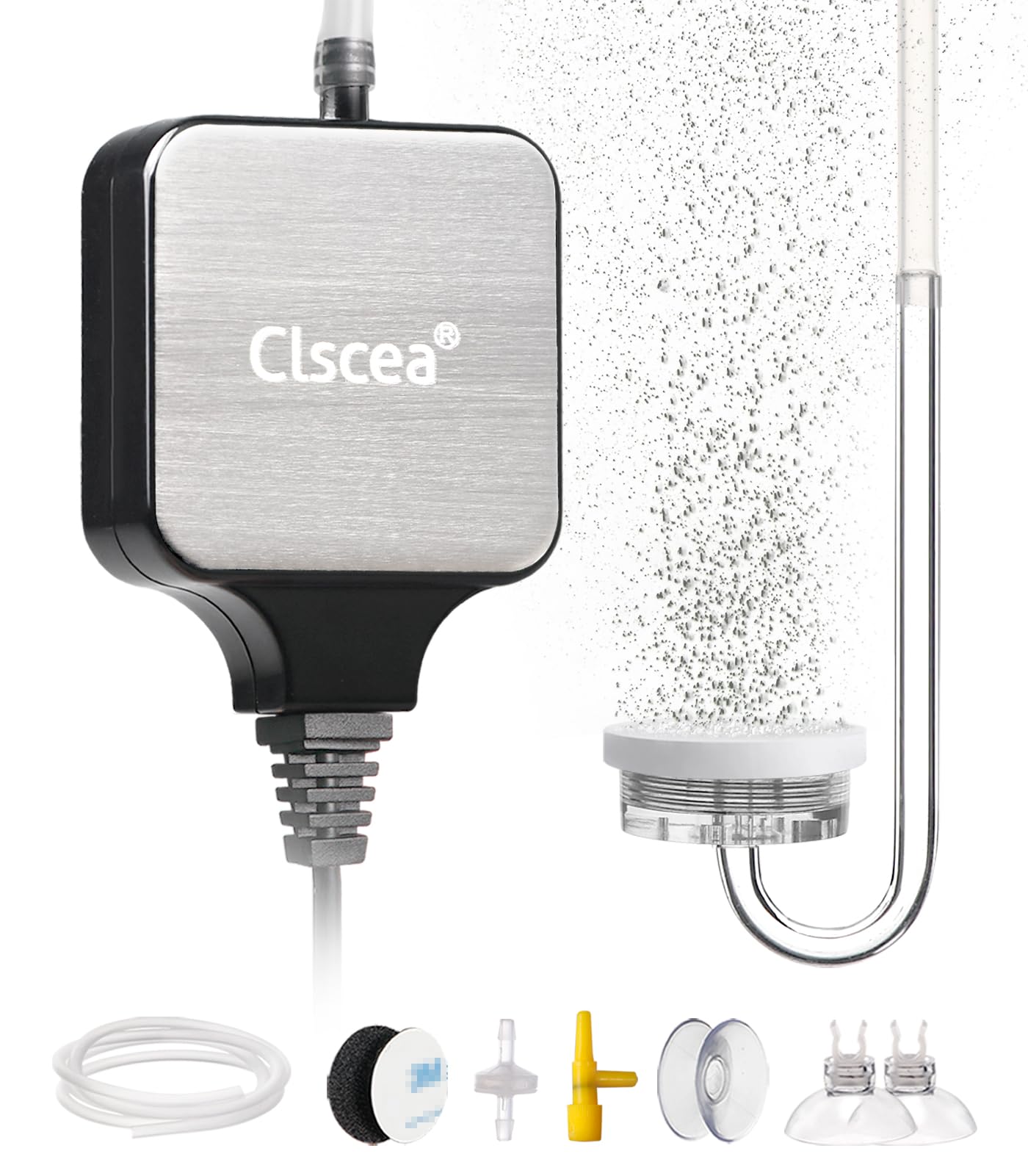Clscea Small Air Pump Complete Kit for Nano Tanks