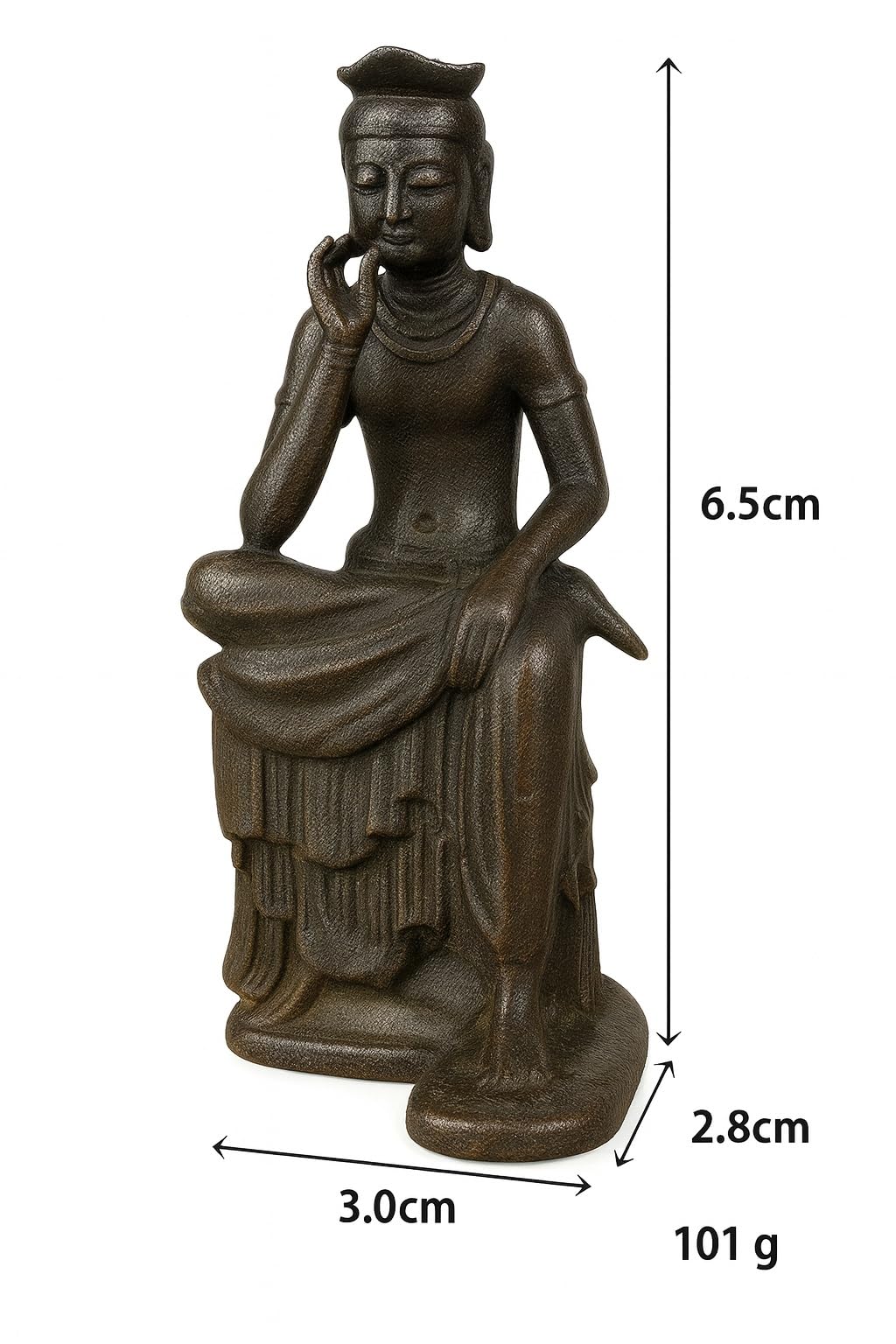 Amazon.co.jp: 弥勒菩薩 半跏思惟像 仏像 銅製 ミニ置物 高さ6.6cm
