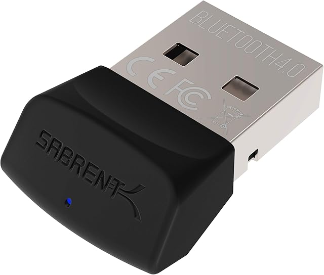 Sabrent USB Bluetooth 4.0 Micro Adapter for PC [v4.0 Class 2 with Low Energy Technology] (BT-UB40)