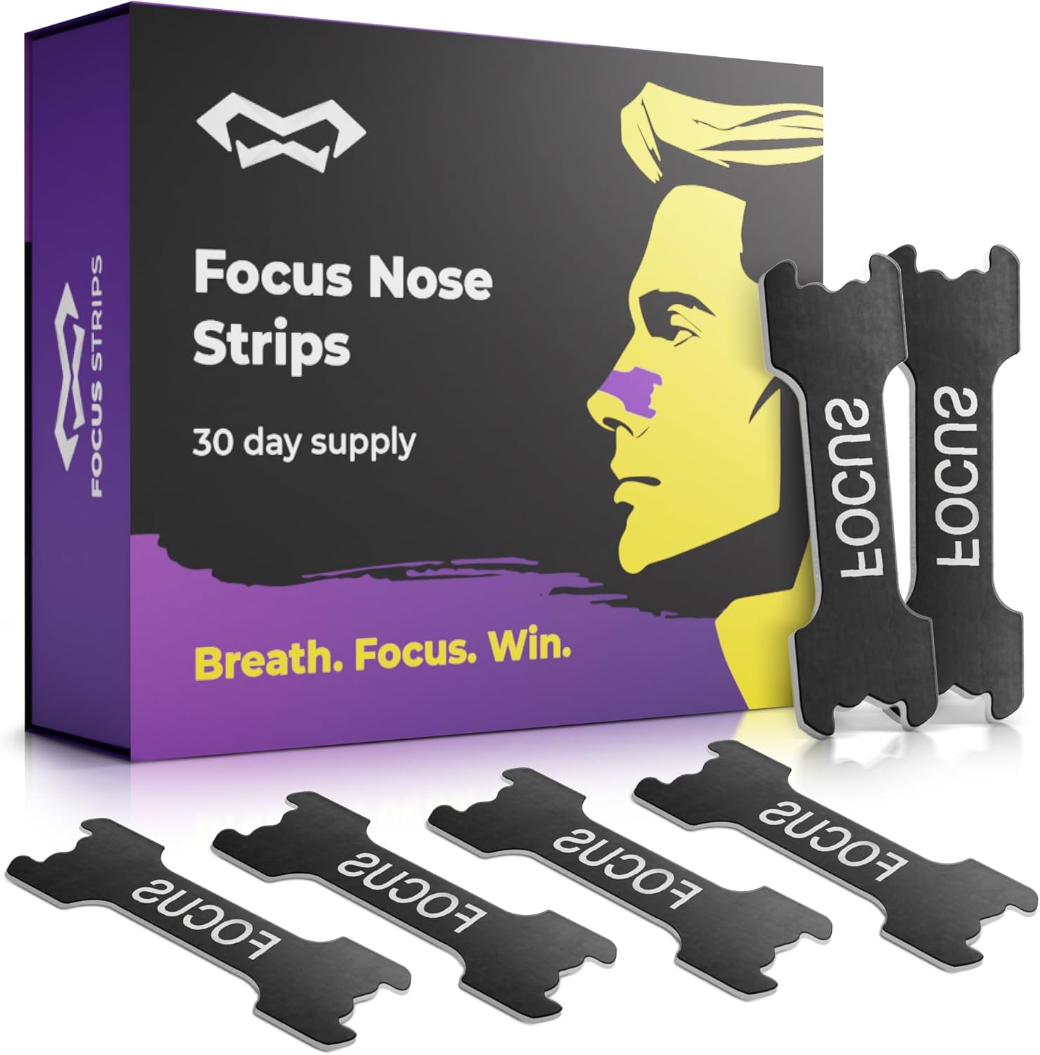 Focus Strips Nasal Strips for Enhanced Oxygen Flow Effective Nose