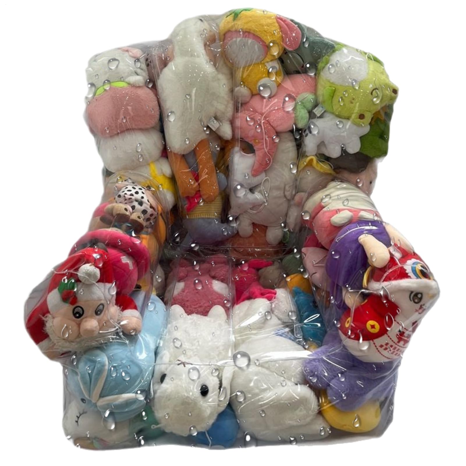 Saco De Almacenamiento De Peluches Impermeable Transparente - Bolsa De Almacenamiento De Juguetes Con Cremallera | Organizador Para Habitación Sala Sofá Cama Infantil Adultos