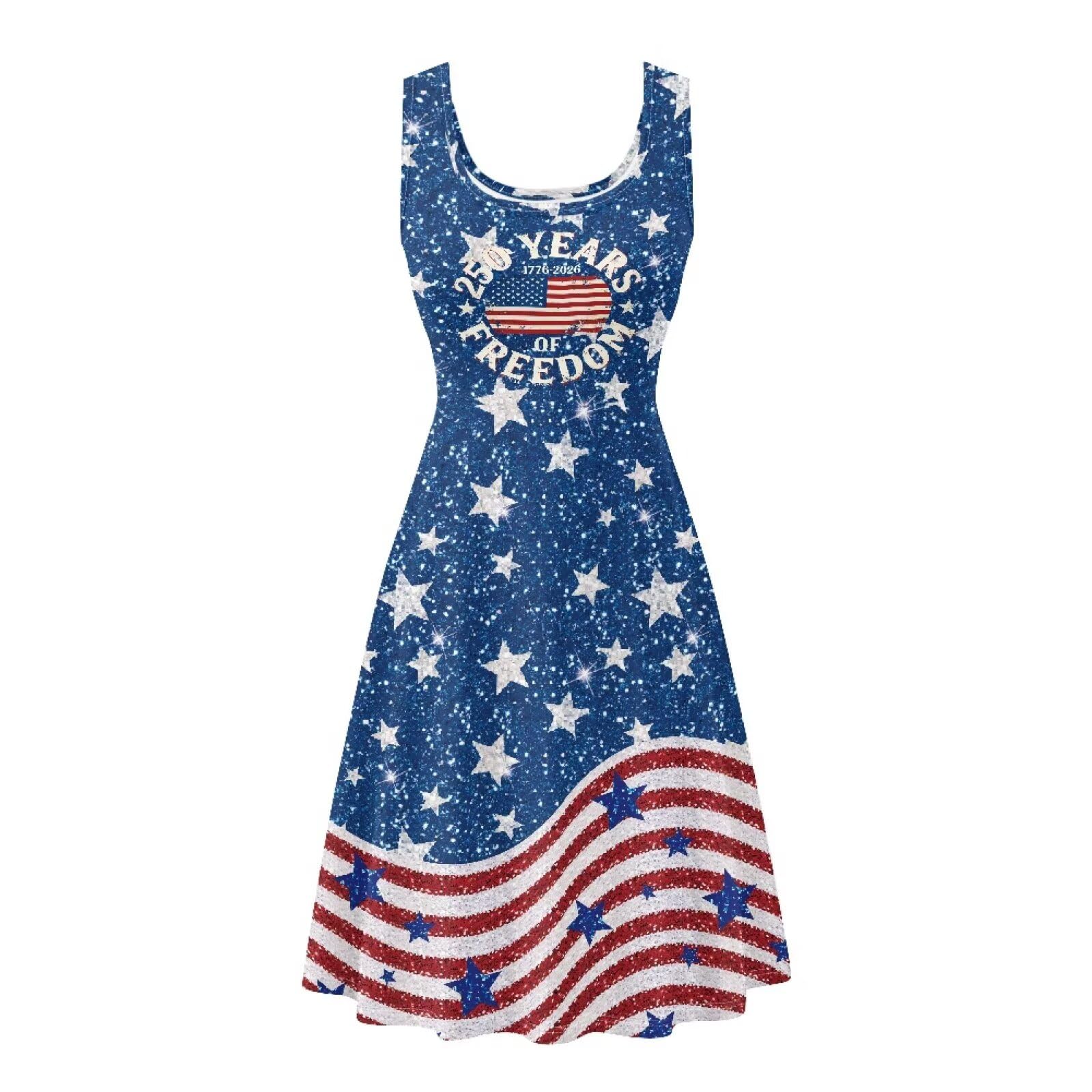 Dreaweet Casual Sleeveless Dresses for Women Girls, Round Neck Tank Dresses with Pockets Summer Sundress Size XS-4XL