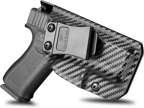 Funda de fibra de carbono IWB Glock 1917, 4343X, Taurus G3C G2C G3, M&P Shield 9.40, M&P Shield EZ, Sig P365P365 SAS, Springfield XDS 3.3 pulgadas,