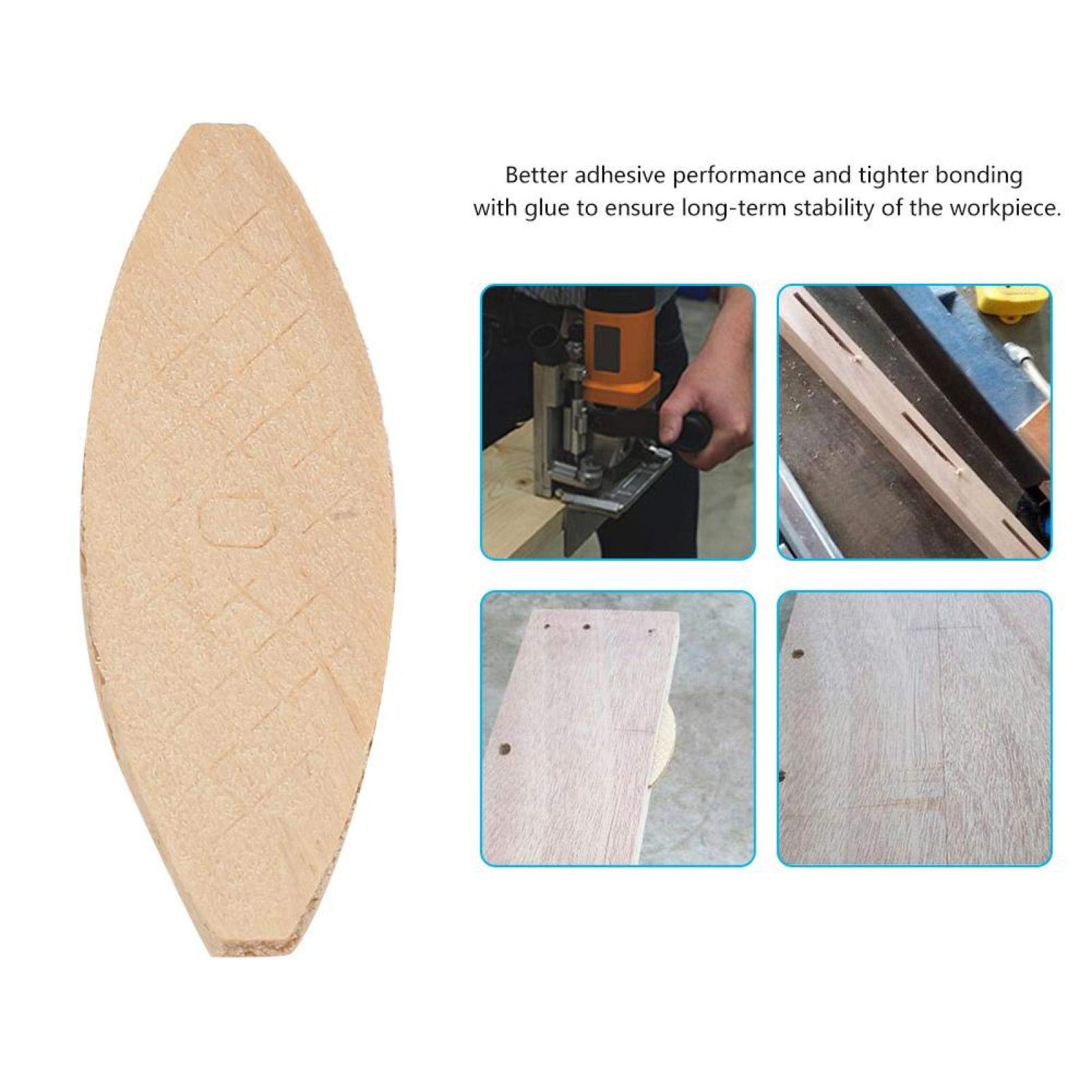 Galletas de unión,galletas de unión de madera,herramienta de acoplamiento de tablero de madera,100 piezas, galletas de unión de forma de oblea comprimida para unir piezas de madera 0# 10# 20#(10#)