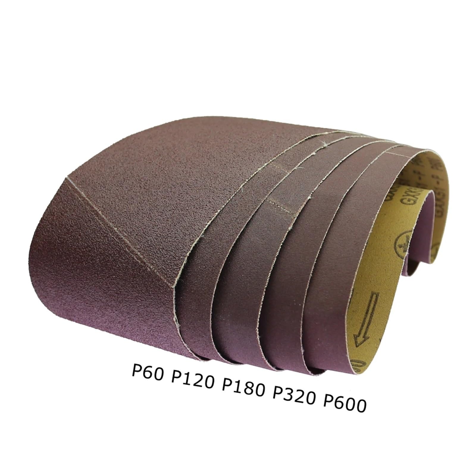 Nastri abrasivi abrasivi P40-P1200 da 10 pezzi 610x100mm | Nastro abrasivo for lucidatura, carte abrasive rotonde(P60)