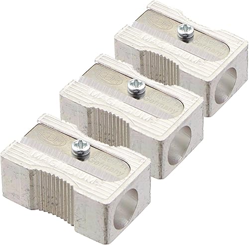 Kum 104.03.01 - Sacapuntas rectangulares de aleación de magnesio con hoja de acero de 1 agujero