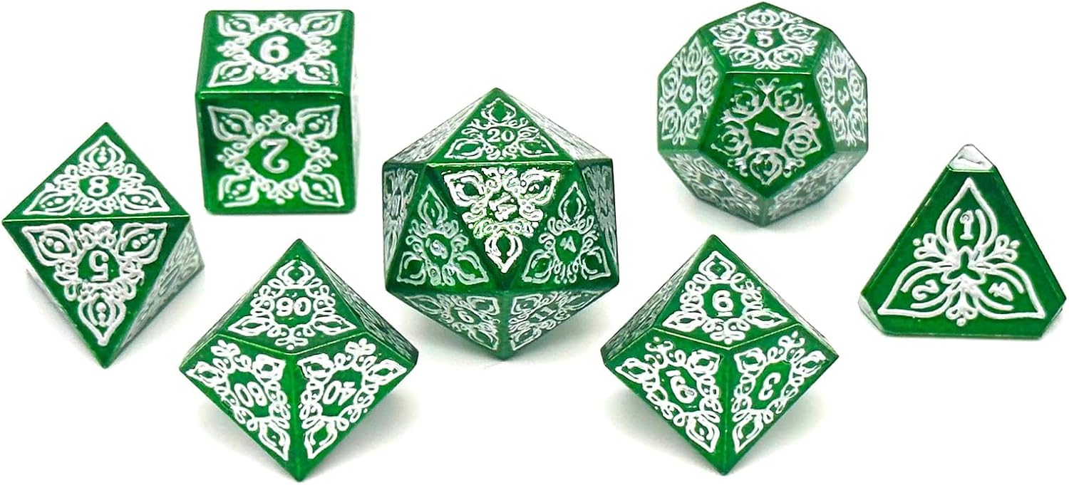 Norse Foundry Feyweave Designed by Yaniir - DND Metal Dice - Charming and Durable Style Alloy Metal - A Fusion of Artistry and Magic for Tabletop Gaming Enthusiasts