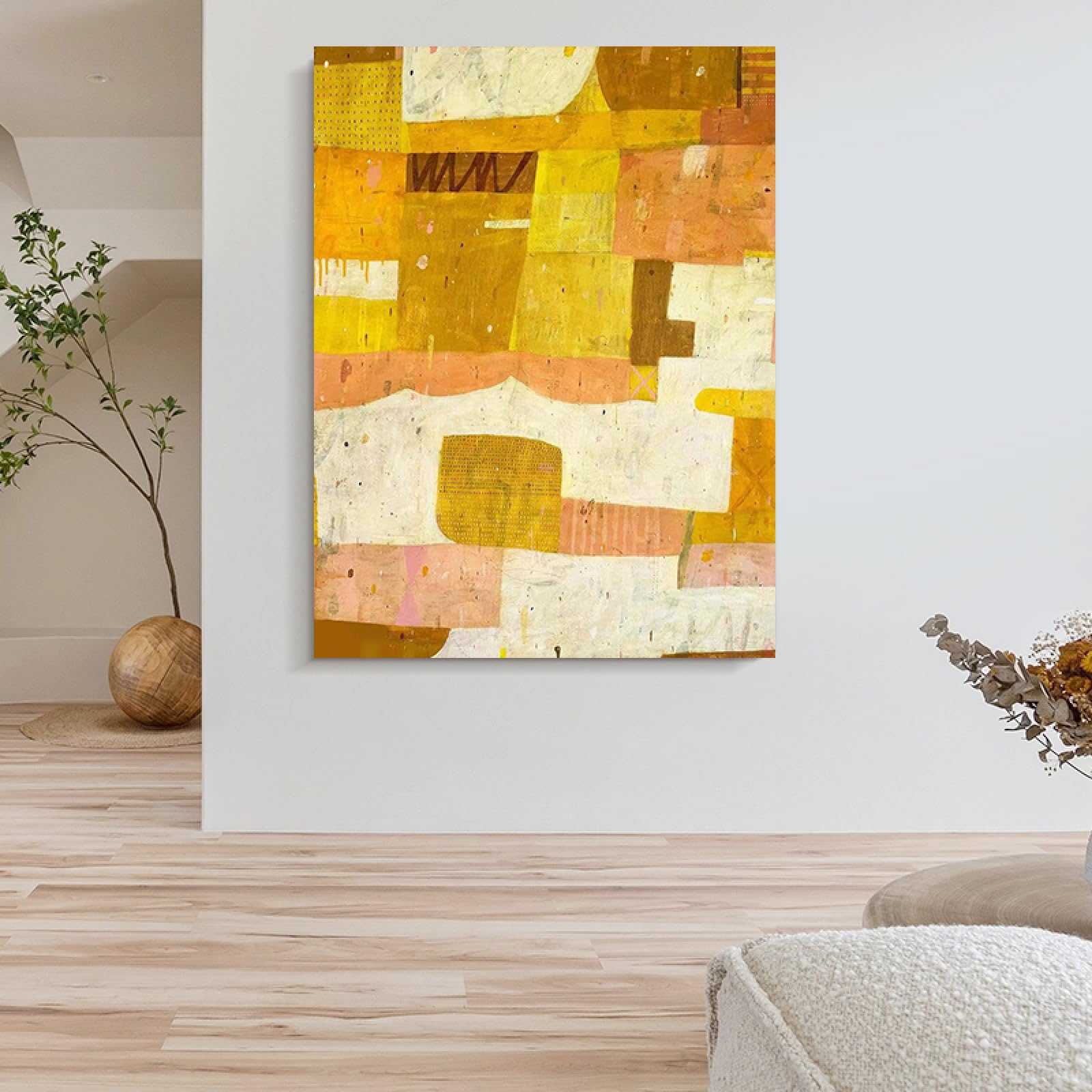 Peinture à l'huile peinte à la main pour une ambiance artistique et chaleureuse