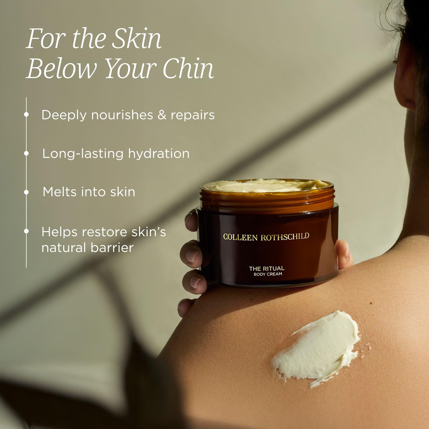 Colleen Rothschild THE RITUAL Body Cream with Ceramides, Hyaluronic Acid & Shea Butter, Nourishing Moisturizer Lotion for All Skin Types