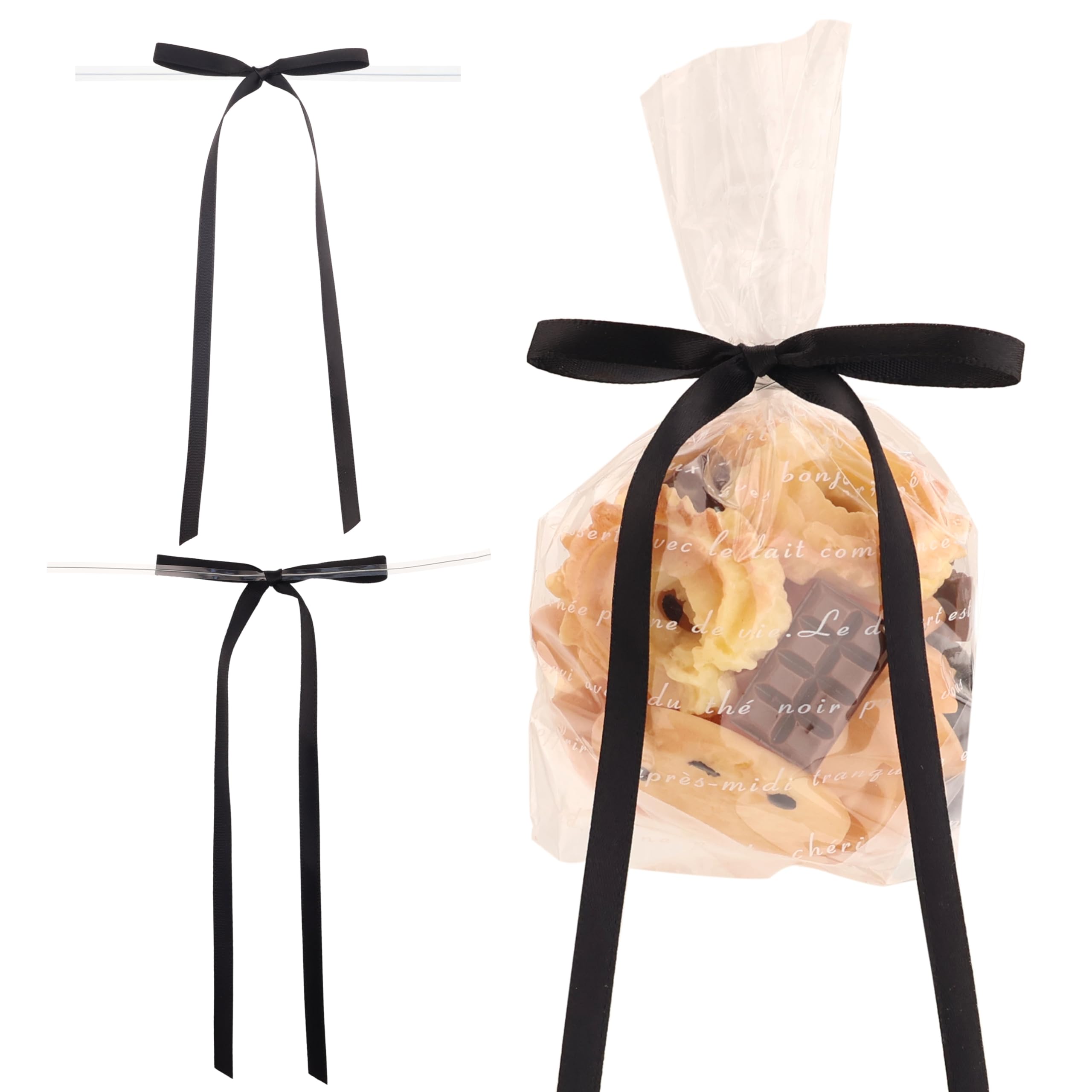 Twist Tie Bows 30 Pcs Satin Ribbon Bows Pretied Bows for Treat Bags Gift Wrapping Basket Wedding Baby Shower Brithday Valentine's Day Christmas Party