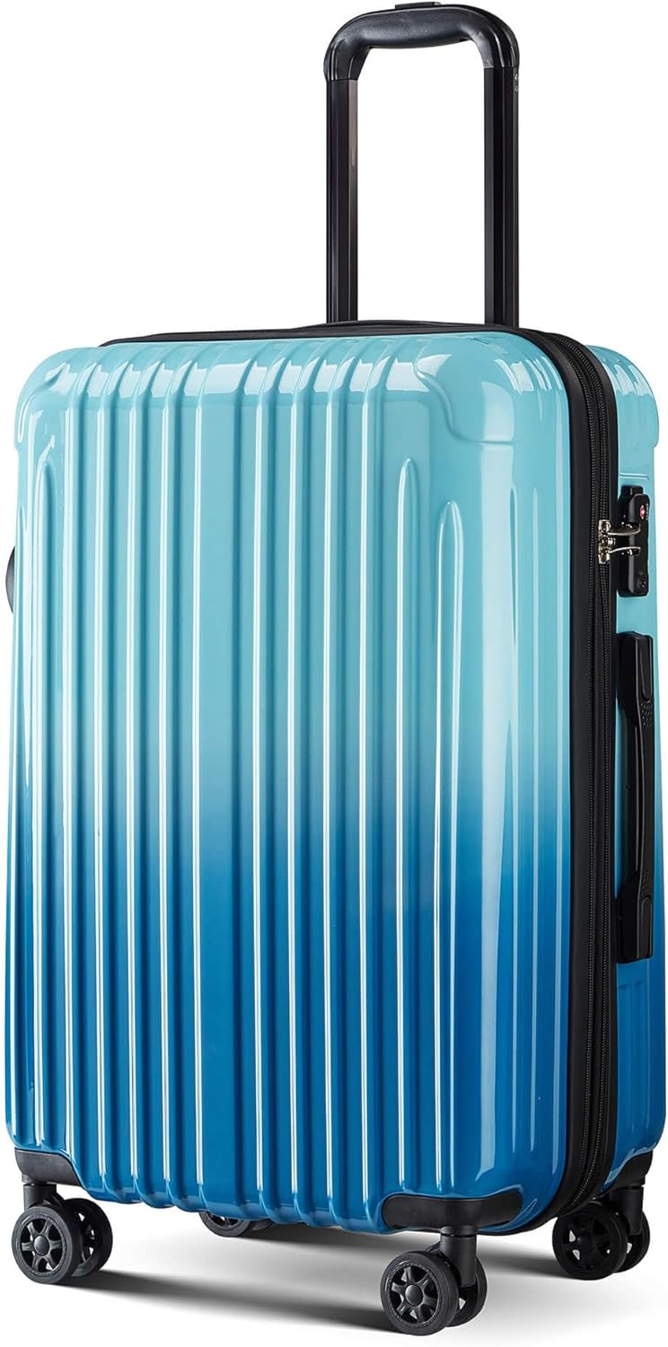 Carry on Luggage - Airline Approved Suitcases with Spinner Wheels, Built-In TSA Lock?Hard Shell Expandable Suitcases Ice S(20in_Carry on)