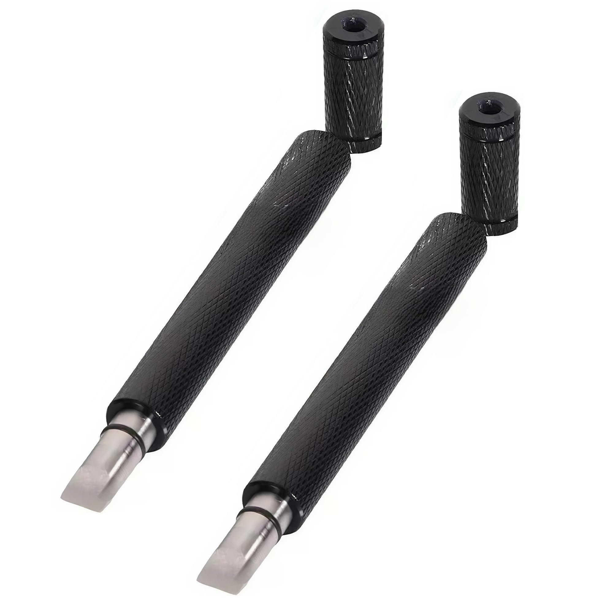 Meichoon Club Groove Sharpener Set of 2 Professional Golf Groove Cleaning Tools Lightweight Aluminum Design for U/V Grooves TP20Black