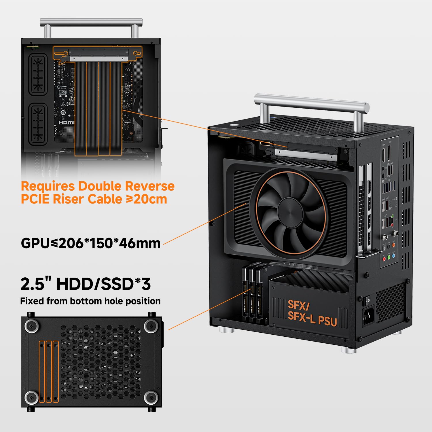 Amazon.co.jp: ミニITX PCケース、スモールフォームファクター