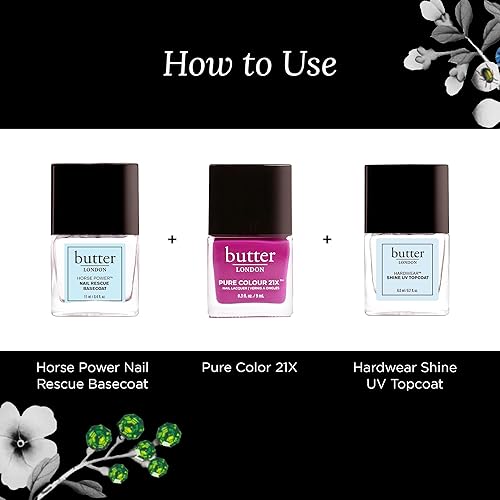 Miniatura 5 de butter LONDON PC21X - Esmalte de uñas, Sweetiekins, secado rápido, acabado similar al gel de larga duración y laca de uñas resistente al astillado
