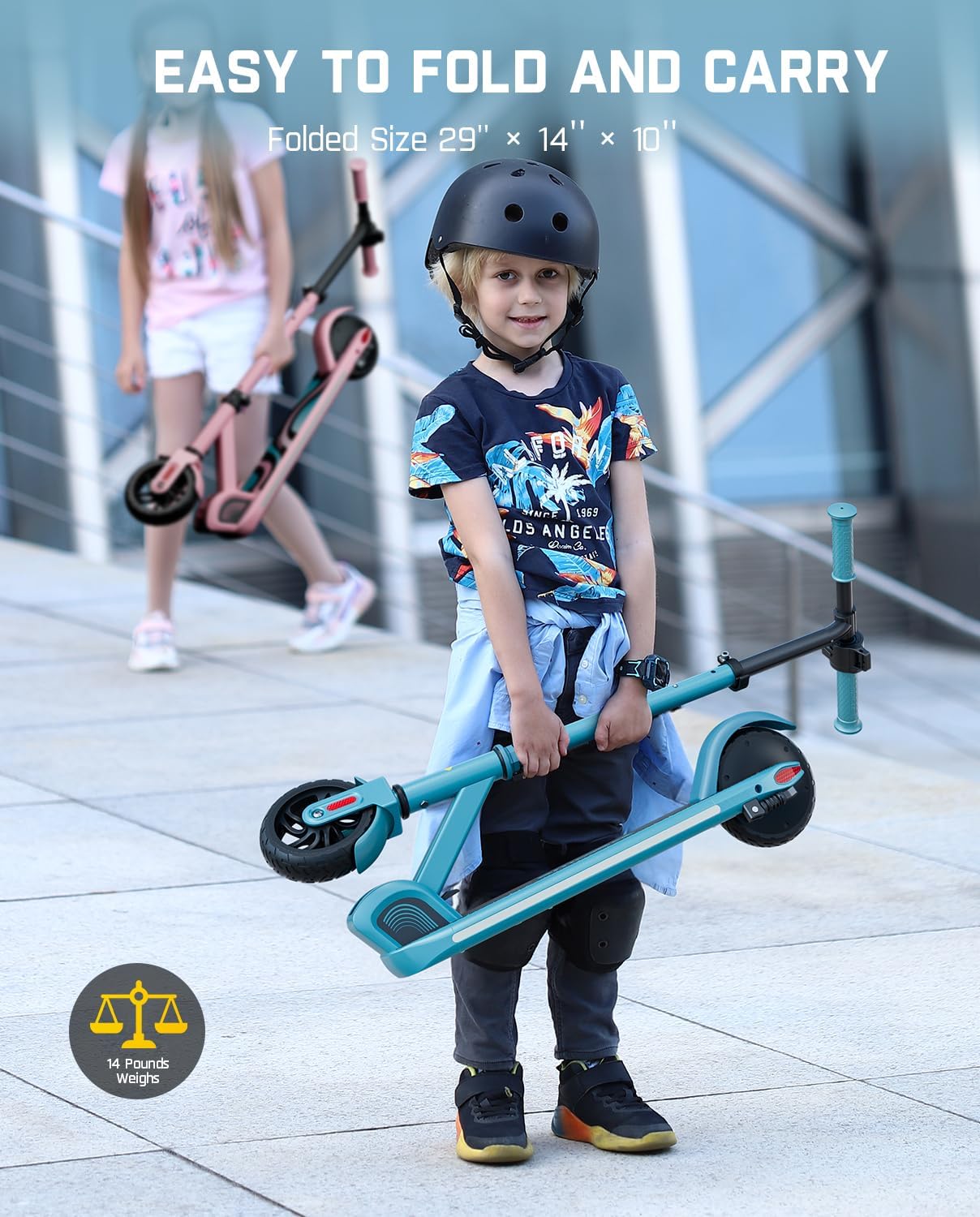FanttikRide C9 Electric Scooter Black & FanttikRide C9 Pro Electric Scooter Blue