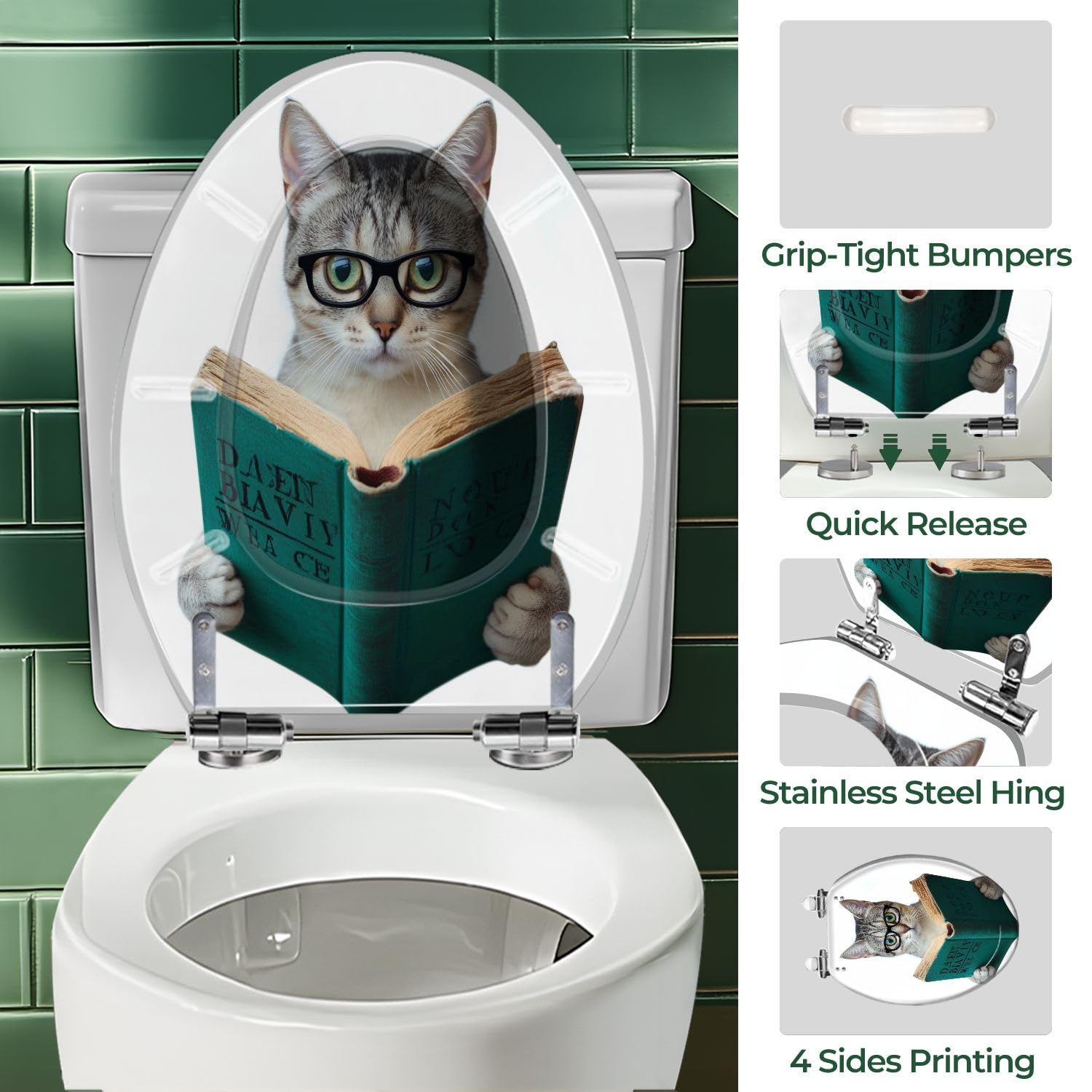 Sedile WC allungato in resina artistica con copriwater per il bagno
