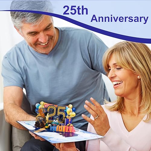 Miniatura 4 de Magic Ants Tarjeta de cumpleaños número 25 y aniversario, tarjeta de cumpleaños de 25 años para niña, niño, hija, hijo, nieta, sobrina, tarjeta