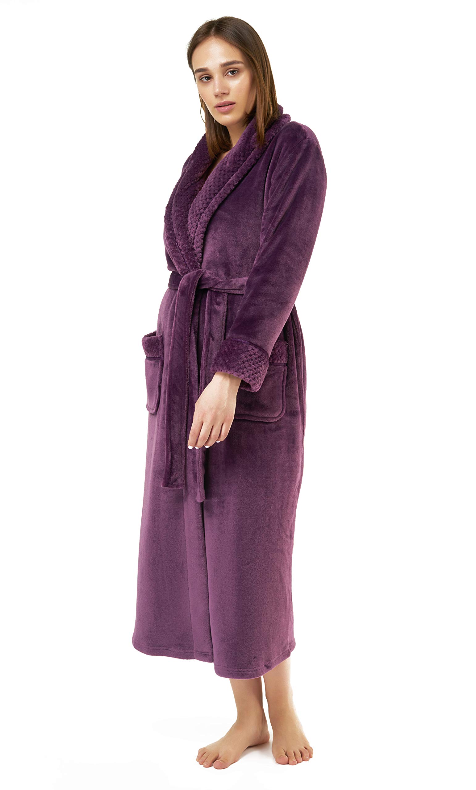 Turquaz Oversize Premium Luxury Ultra Soft Warm Robes for Women Plush Fleece Bathrobe for Women with and Spacious