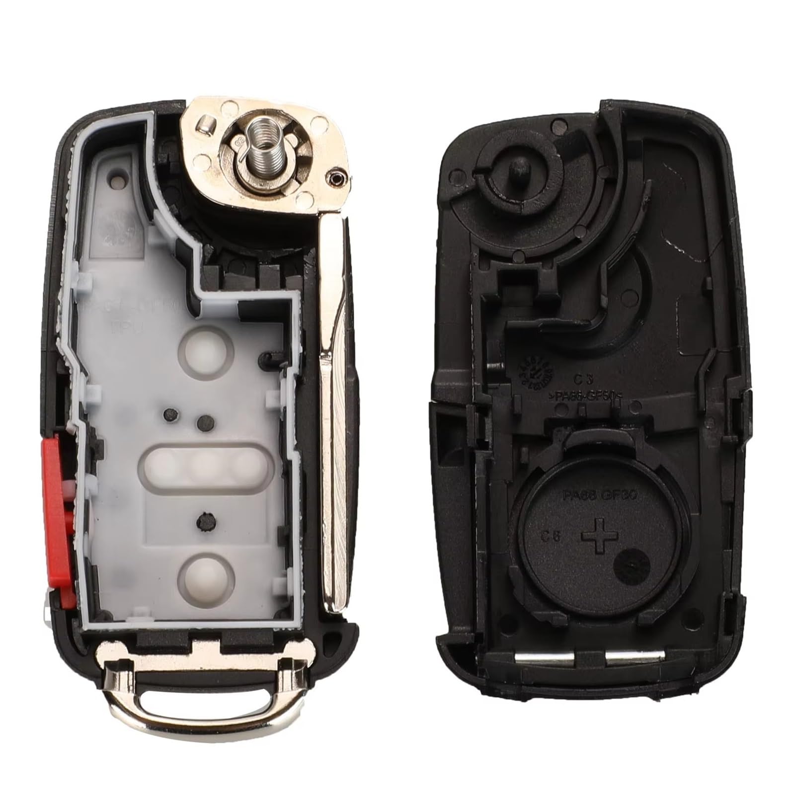 Guscio Chiave Auto Compatibile Con Per Passat B5 1996 1997 1998 1999 2000 2001 2002 2003 2004 2005 Per Beetle 1998-2012 Involucro Per Telecomando Auto A 4 Pulsanti