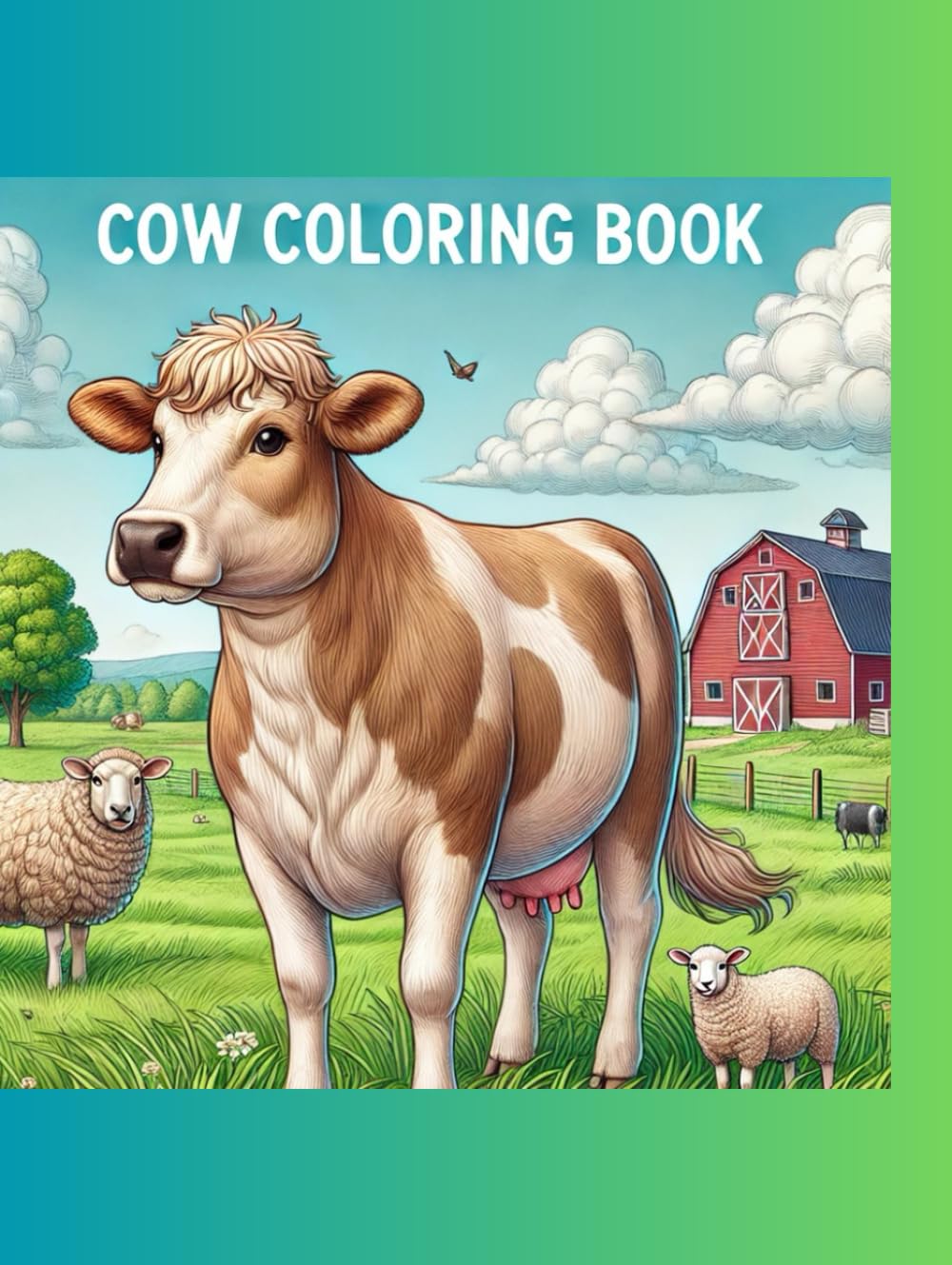 Coloring Book Cows:Creative Adventure for Kids: Fun and Whimsical Farm-Themed Coloring Pages Featuring Adorable Cows and Farm Friends!