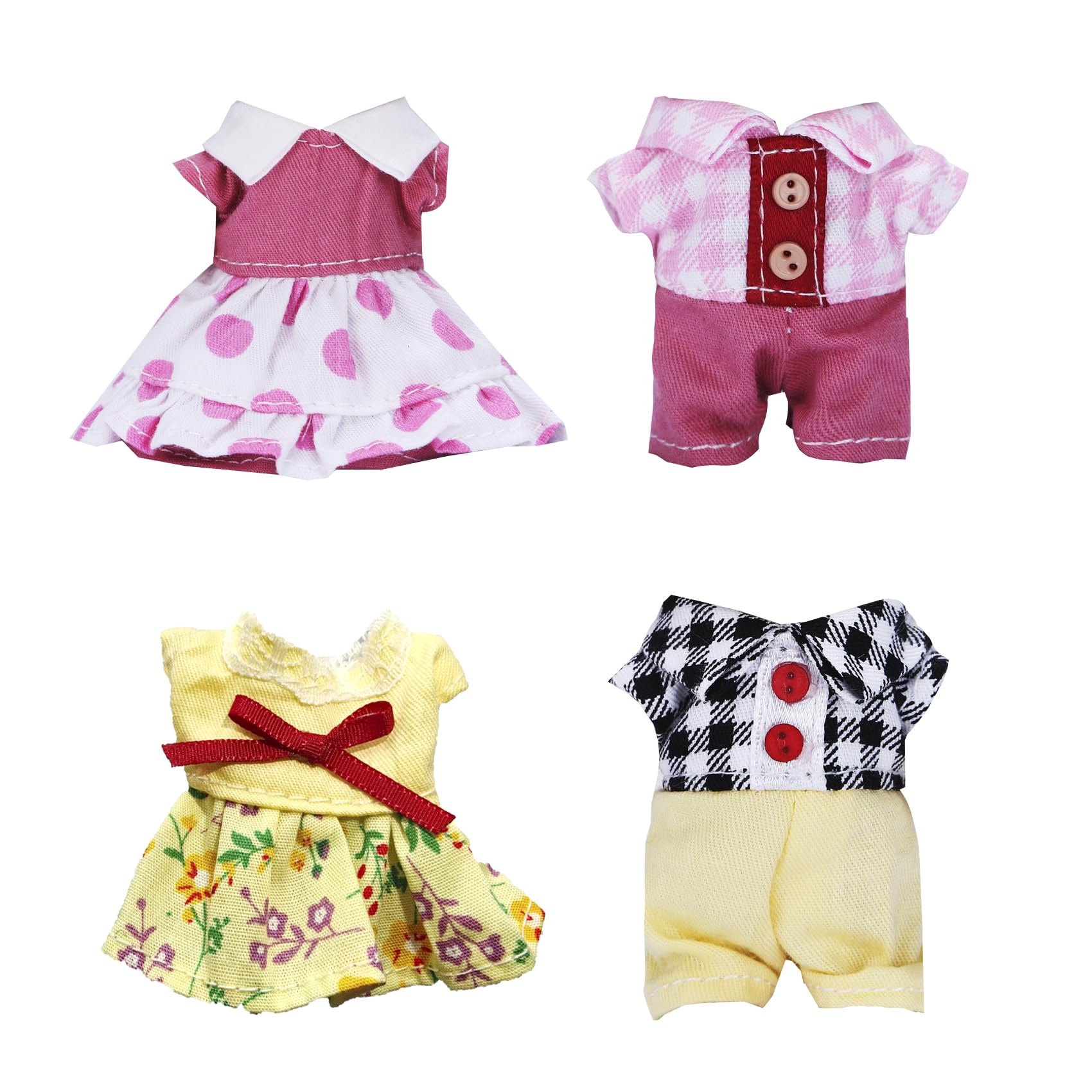 E-TING Family Set, Sweet Mother-Daughter Cool Father-Son Family Dress Up Set for 3-Inch and 2.25-inch Figure Town Series