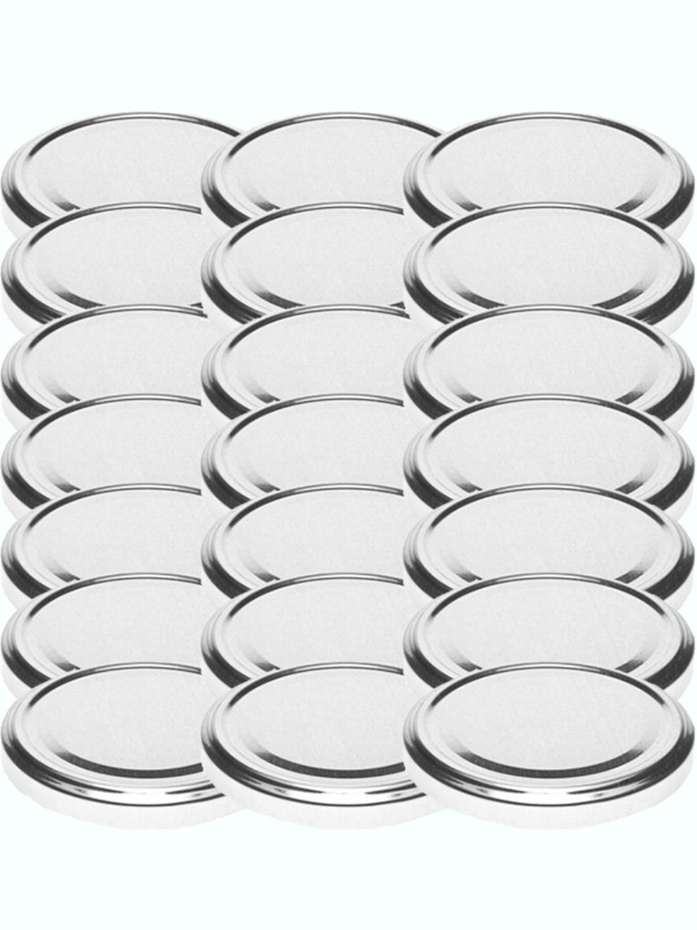 48 Twist-Off-Deckel Verschlüsse Ersatzdeckel Deckel für Sturzgläser Einmachgläser To 66 Passend für 70/125 / 167 ml (Silber)