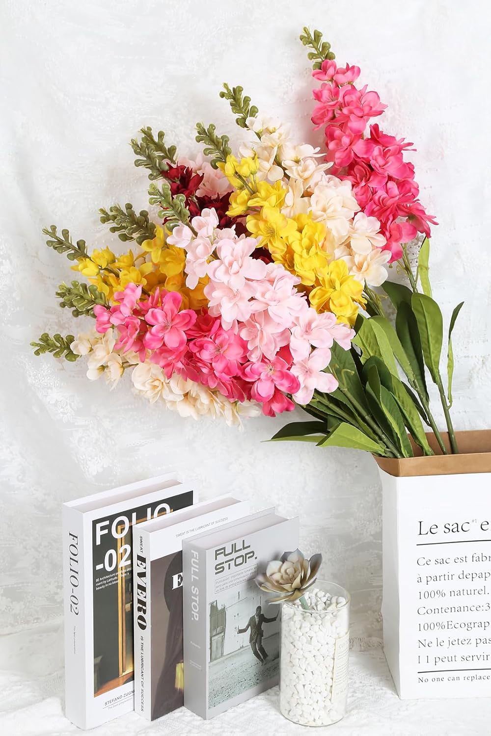 IPOPU Red Delphinium Artificial Flowers 33.46 in Snapdragon Antirrhinum Hyacinth Flowers 6 PCS Silk Flowers Long Stem Flowers for Wedding Home Decor(Red) - Image 7