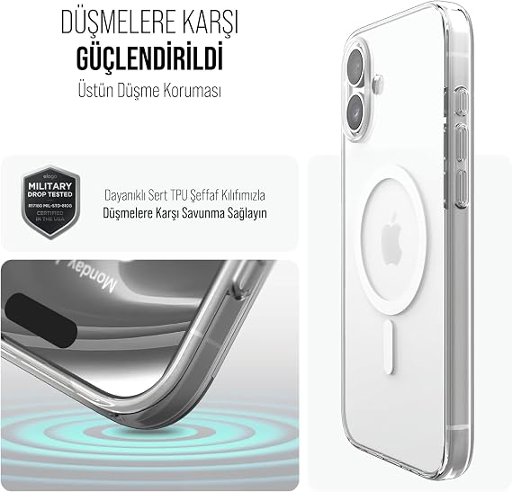 Babylonian iPhone Magsafe Compatible Transparent Hard Crystal Mica Yellowproof Case (iPhone 17)